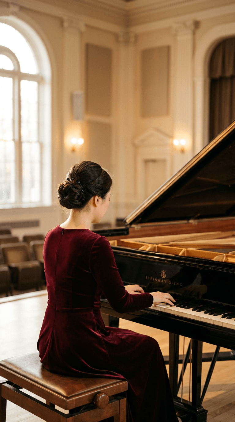 Portrait of Roxane A. Wagner-Hollier at the piano